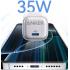 Anker Zolo 35W A2696 Charger with Compact & Foldable Design, 35W Fast Charger for iPhone 15/14/13/12 Series, Samsung S24 / S23, MacBook Air, Pixelbook, iPad Pro